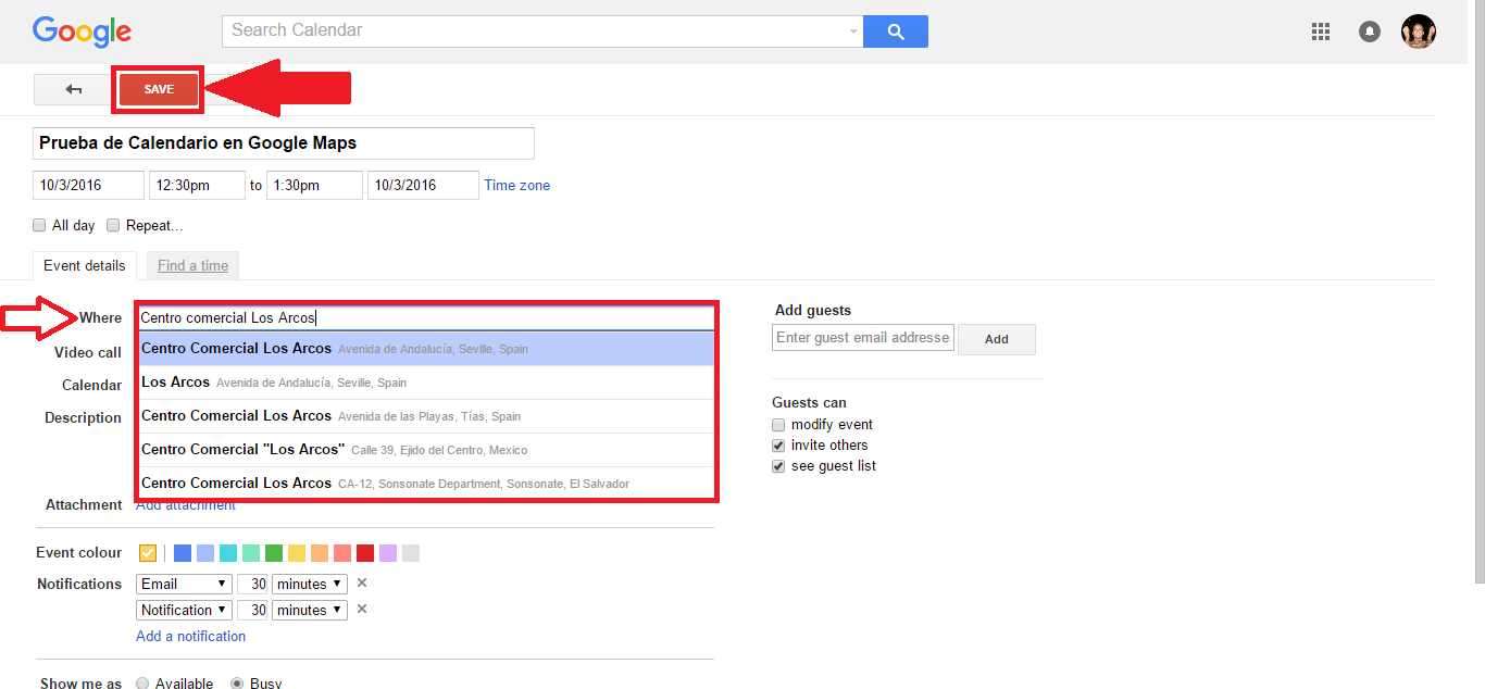 Como crear y ver eventos de Google Calendar en la app Google Maps de